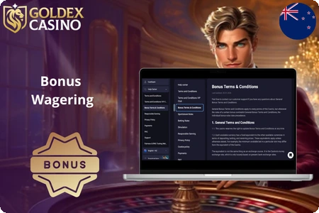 Bonus wagering terms before a cashout