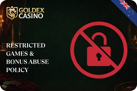 Restricted Games and Bonus Abuse Policy on Goldex Casino